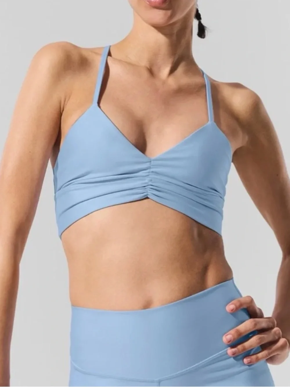 ALO airlift divine bra seashell blue S